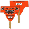 Digital Mascot Fast Fan w/ Wooden Handle & 2 Sides Imprinted (1 Day)